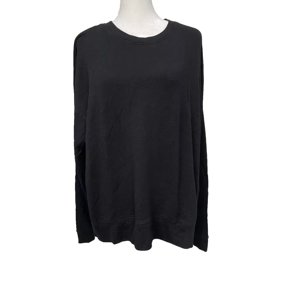Revolve Sundry Oversized Sweatshirt Medium Black Stretchy NWT
